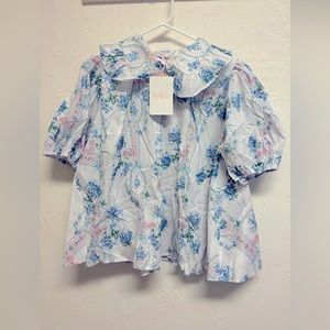 Selkie Cream Puff Blouse in La Belle Etoile XL